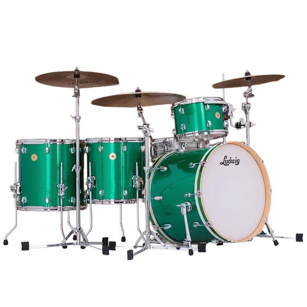 Trommesett Ludwig Continental LCO5165G, 26 Shell Pack, Green Sparkle