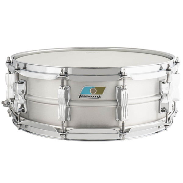 Skarptromme Ludwig Acrolite Aluminum LM404C10, 14x5, Brushed Aluminum Finish w/Chrome Hardware