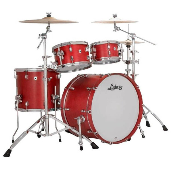 Trommesett Ludwig NeuSonic Rapid Mod2 22 Shell Pack, m/Triad Mount, Satin Diablo Red