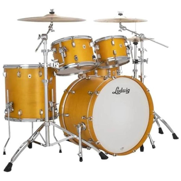 Trommesett Ludwig NeuSonic Mod2 22 Shell Pack, m/Triad Mount, Satin Golden Slumbers