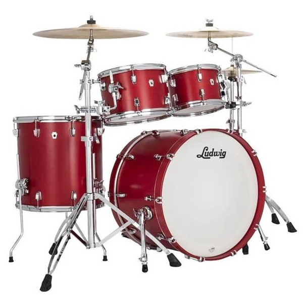 Trommesett Ludwig NeuSonic Mod2 22 Shell Pack, m/Triad Mount, Satin Diablo Red