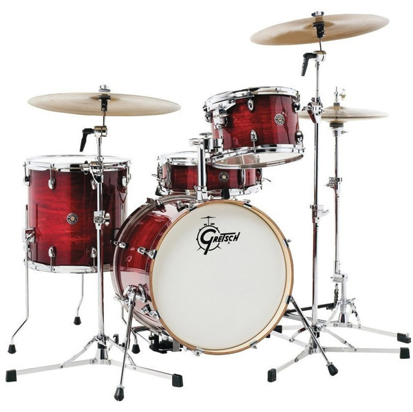 Trommesett Gretsch Catalina Club CC2-J484-GCB, 18 Shell Pack, Gloss Crimson Burst