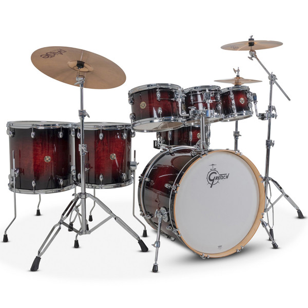 Trommesett Gretsch Catalina Maple CM2-E627-DCB, 22 Shell Pack, Deep Cherry Burst