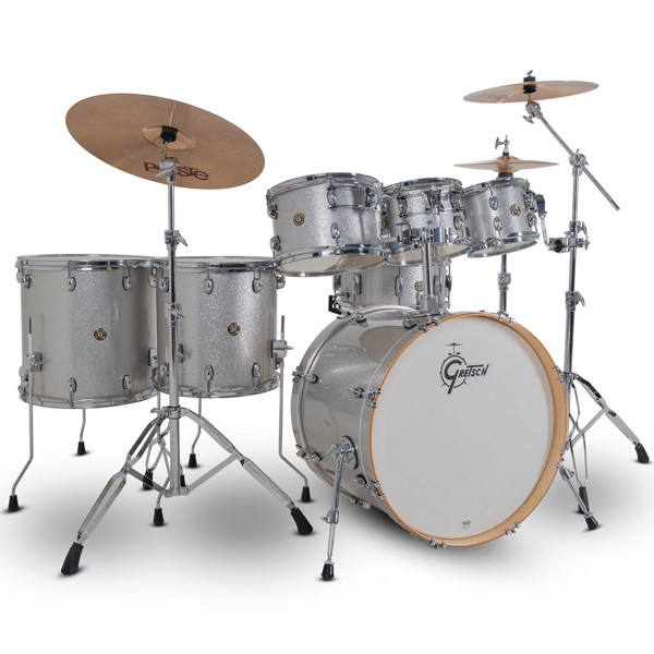 Trommesett Gretsch Catalina Maple CM2-E627-SS, 22 Shell Pack, Silver Sparkle
