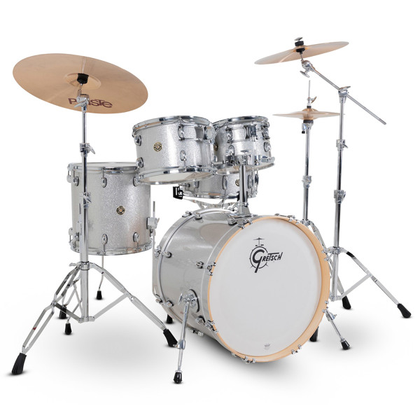 Trommesett Gretsch Catalina Maple CM2-E605-SS, 20 Shell Pack, Silver Sparkle