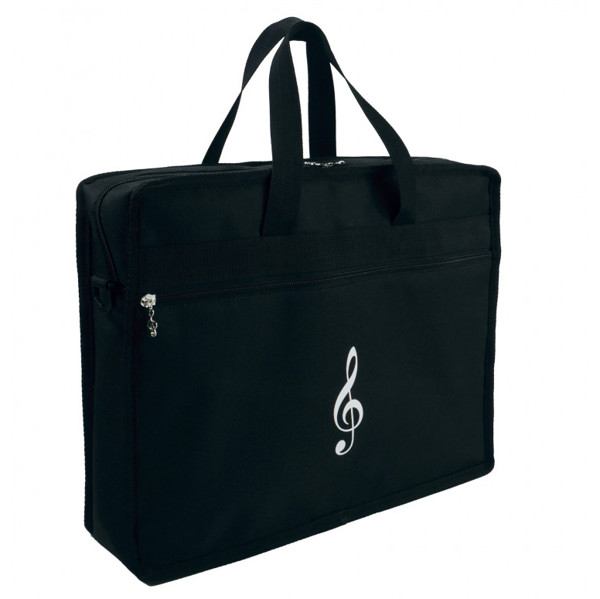 Noteveske - Music Portfolio Bag G-Clef, Black