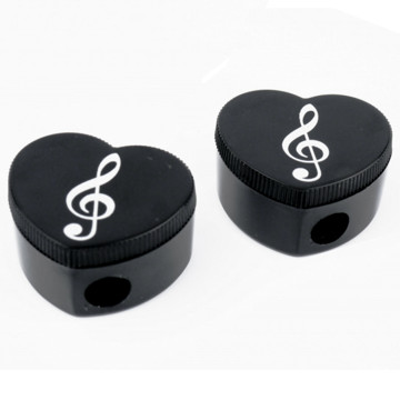 Blyantspisser - Sharpener Heart G-Clef Black