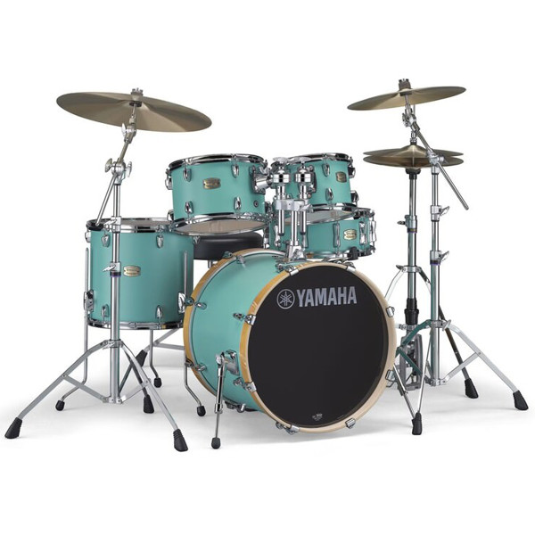 Trommesett Yamaha Stage Custom Birch SBP2F5MSG6W, 22, m/Stativer, HW680W, Matte Surf Green