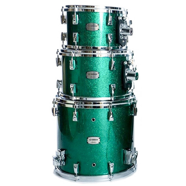 Trommepakke Yamaha Absolute Hybrid Maple AMP6F3JGS, 10-12-16 + TH945B, Jade Green Sparkle