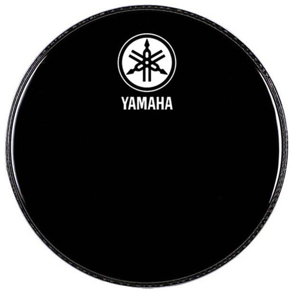 Stortrommeskinn Yamaha, 31018YV, P3 Ebony, New Logo, 18