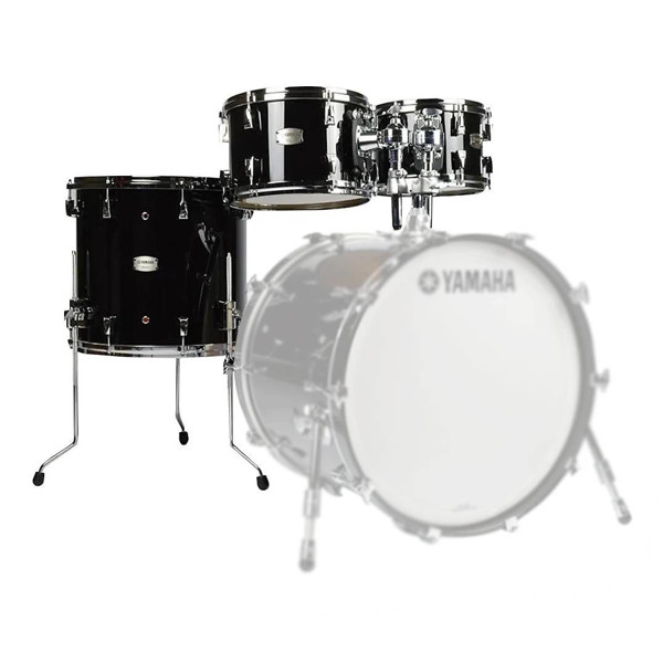 Trommepakke Yamaha Absolute Hybrid Maple AMP4F3SOB, 10-12-14 + TH945B, Solid Black