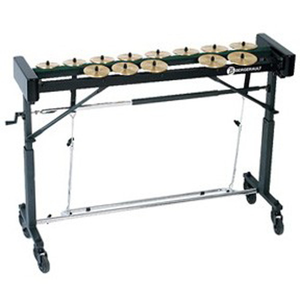 Crotales Bergerault BE-CAP2, Low Octav, 13 Notes, C6-C7, m/Dempepedal, Høyderegulerbar