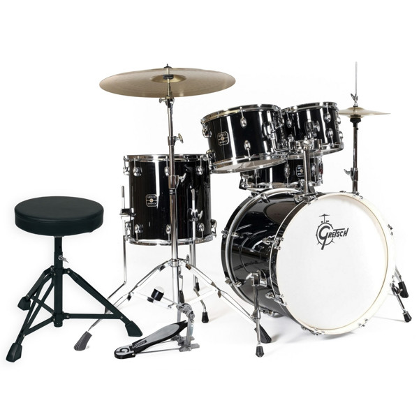 Trommesett Gretsch Energy GEX-E605-4-B, 20 w/Hardware & Cymbals, Black