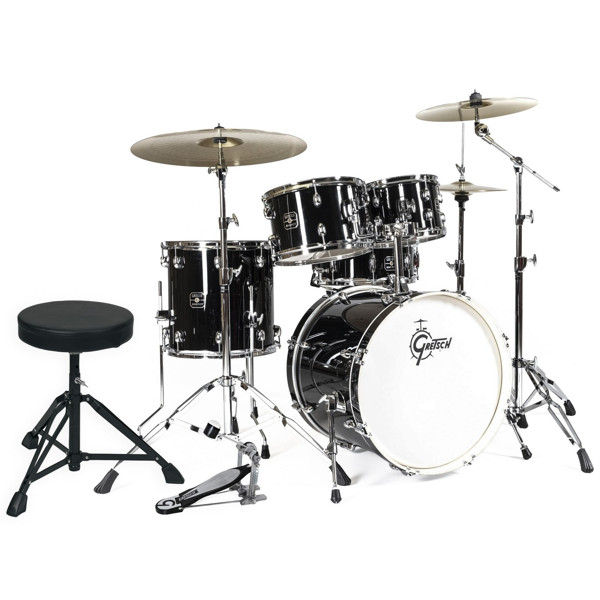 Trommesett Gretsch Energy GEX-E605-5BK, 20 w/Hardware & Cymbals, Black
