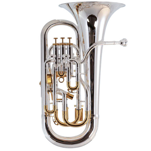 Euphonium Sterling Virtuoso, Trigger og 4 ventiler,  Large Bore, Forsølvet