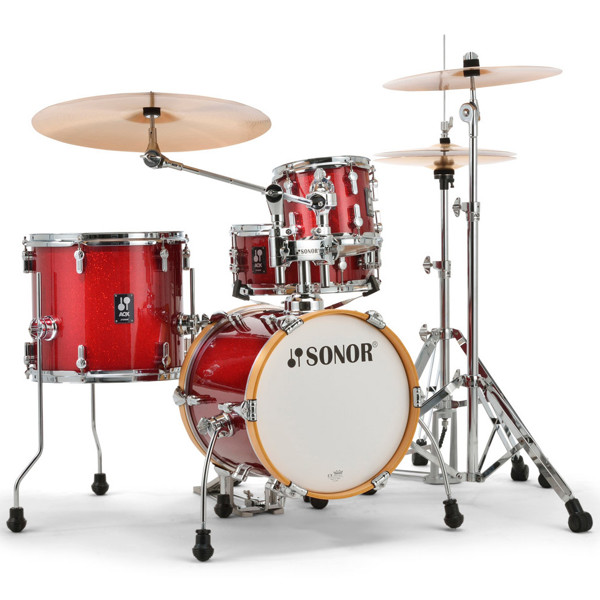 Trommesett Sonor AQX Jungle Set, 4 Pc, 16, Red Moon Sparkle, Shell Pack