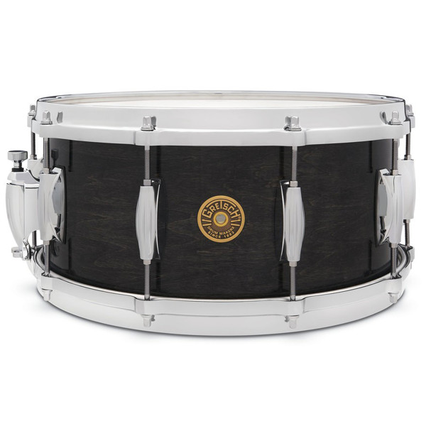 Skarptromme Gretsch Ridgeland 14x5, Hybrid Maple/Gum/Poplar, Black Nitron