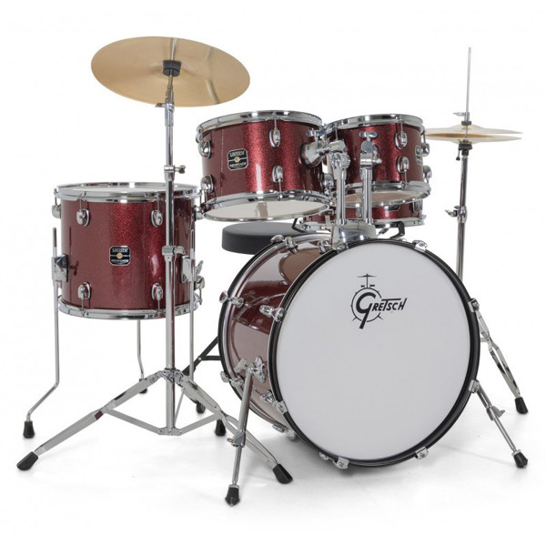 Trommesett Gretsch Renegade RGE405RS, 20 m/Stativer & Cymbaler, Ruby Sparkle