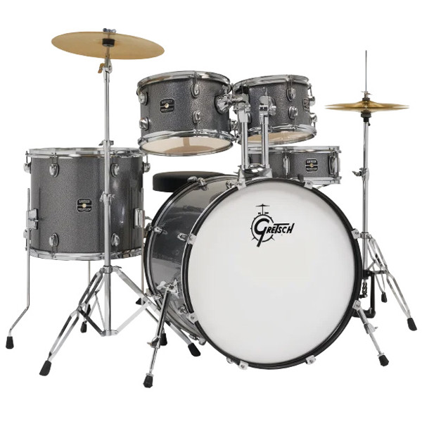 Trommesett Gretsch Renegade RGE405GS, 20 m/Stativer & Cymbaler, Grey Sparkle