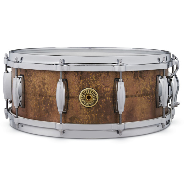 Skarptromme Gretsch Signature GAS5514-KC, 14x5,5, Vintage Patina Brass, Keith Carlock