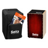 Cajon Sela Varios Series SE-060, Bundle w/Multilingual Method, Red Graphic