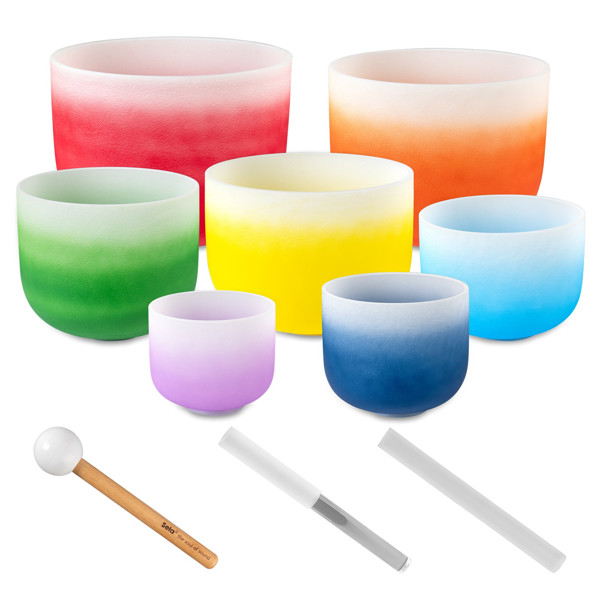 Singing Bowl Set Sela Chakra Set SECCU-SET, 432Hz, 10, Incl. Mallets