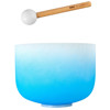 Singing Bowl Sela Crystal Chakra Series SECCU10G, 432Hz, 10, Incl. Mallet, Blue-Throat, G