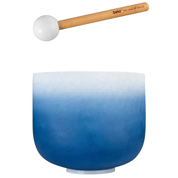 Singing Bowl Sela Crystal Chakra Series SECCU9AB, 432Hz, 9, Incl. Mallet, Indigo-Third Eye, A