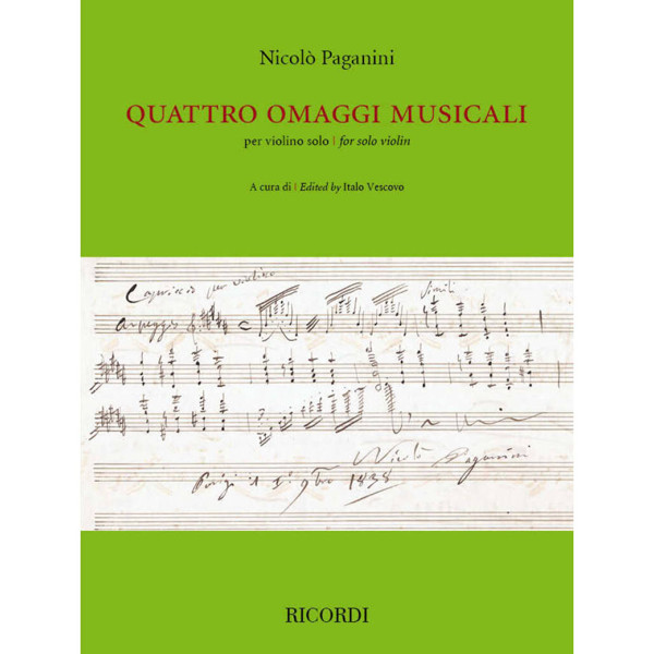 Quattro omaggi musicali per Violoino, Nicolo Paganini. Violin Solo