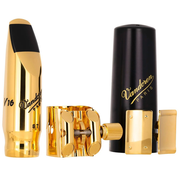 Munnstykke Sopransaksofon Vandoren V16 S7 Metall inkl. Optimum Rørklemme og Hette