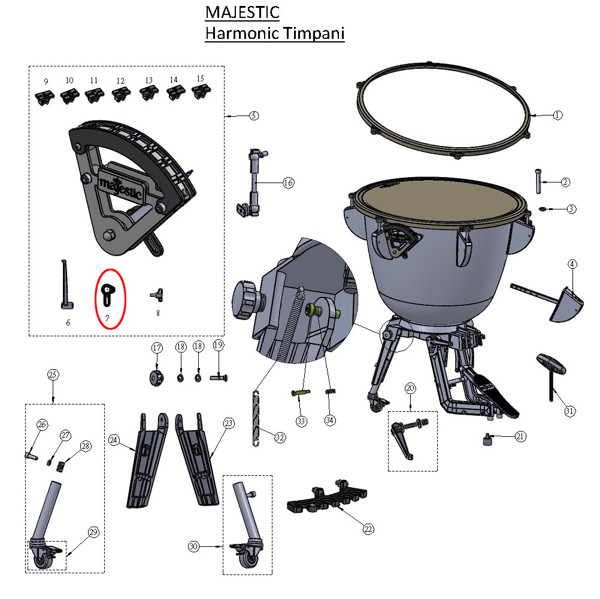 Tuning Gauge Tie Part Off Indicator Majestic DPPMP26-043