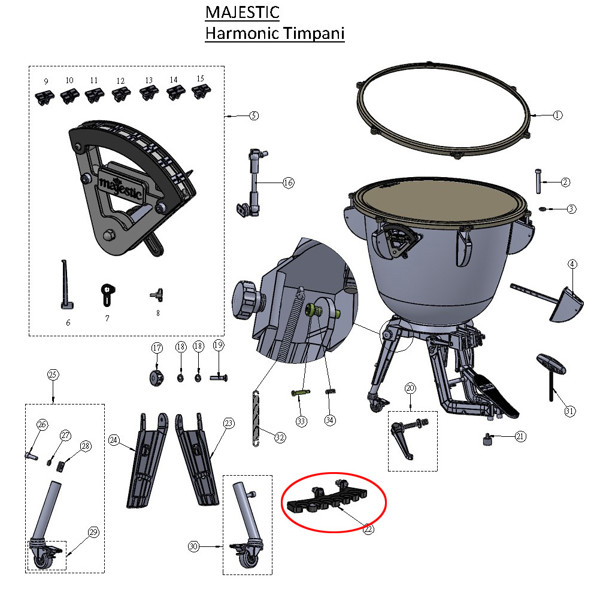 Majestic Drumstick hanging Assembly DPPMT26-006BA
