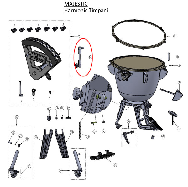 Majestic Ball screw Assembly DPPMT26-620A