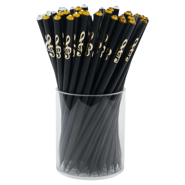 Blyant G-nøkkel Gold foil/crystal