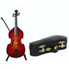 Miniature Instrument Kontrabass med Etui, 14 cm