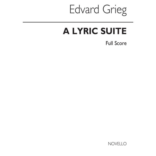 Lyric Suite, Edvard Grieg. Full Score Orchestra