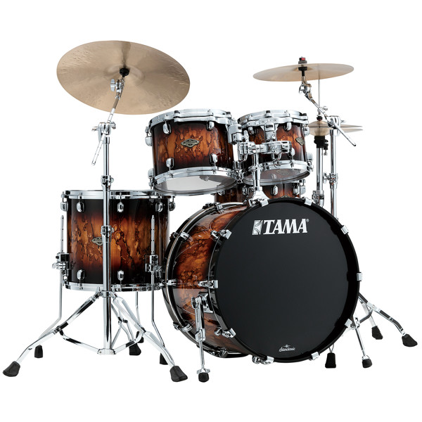 Trommesett Tama Starclassic Walnut/Birch WBS42S-MBR, 22 u/Stativer, Lacquer, Molten Brown Burst