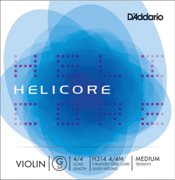Fiolinstreng D'Addario Helicore 4G Stål/Sølv Medium