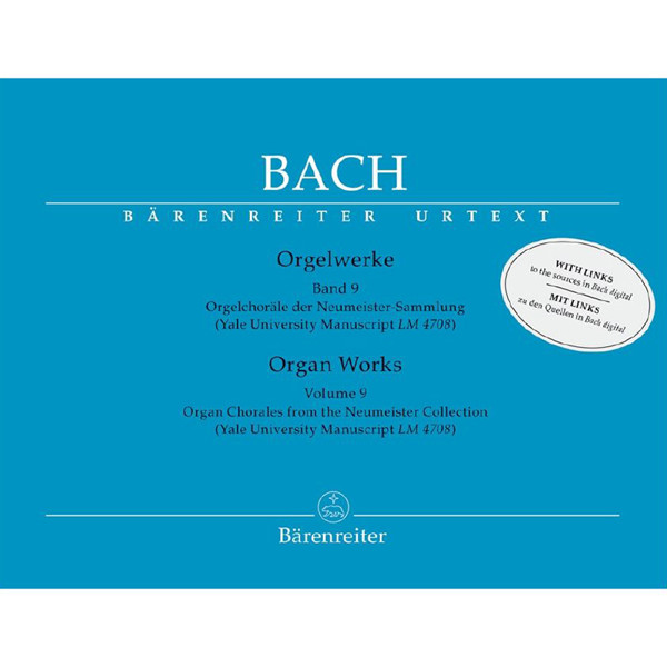 Organ Works Volume 9, Johann Sebastian Bach.  Organ Chorales from the Neumeister Collection