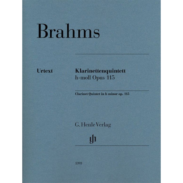 Clarinet Quintet b-minor op. 115,  Johannes Brahms. Clarinet (A), 2 Violins, Viola and Violoncello