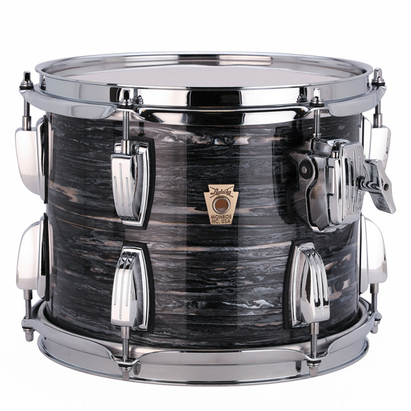Tom-Tomtromme Ludwig Classic Maple Standard LT880AM1QWC, 10x8, m/Atlas Mount & Large Classic Lug, Vintage Black Oyster