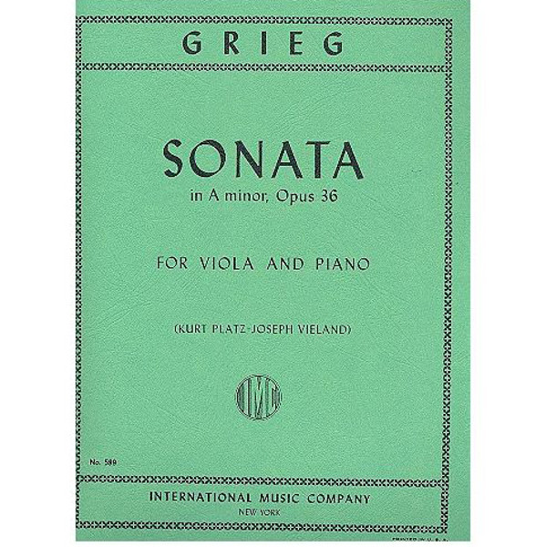 Sonata a minor op. 36, Edvard Grieg. Viola and Piano