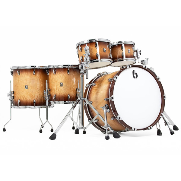 Trommesett British Drum Co. Legend Maple Exclusive Fusion Rock Kit 22 Shell Pack LEG-MBX-22-FS-RK-BF, 22, Burghley Fudge