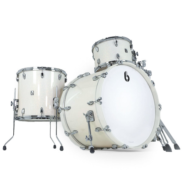Trommesett British Drum Co. Legend Maple Ultra Club Kit 18 Shell Pack LEG-MBX-18-CB-WH, 18, Whitehaven