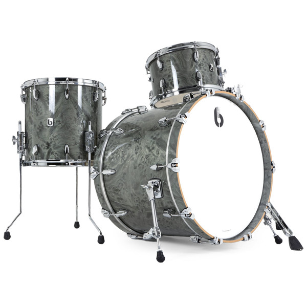 Trommesett British Drum Co. Legend Maple Ultra Club Kit 22 Shell Pack LEG-MBX-22-CB-SS, 22, Sterling Silver