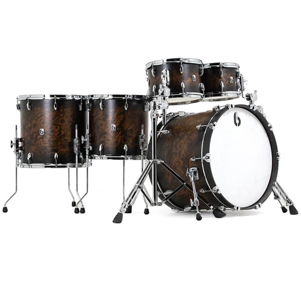 Trommesett British Drum Co. Legend Maple Satin Fusion Rock Kit 22 Shell Pack LEG-MBX-22-FS-RK-WD, 22, Windsor Dark