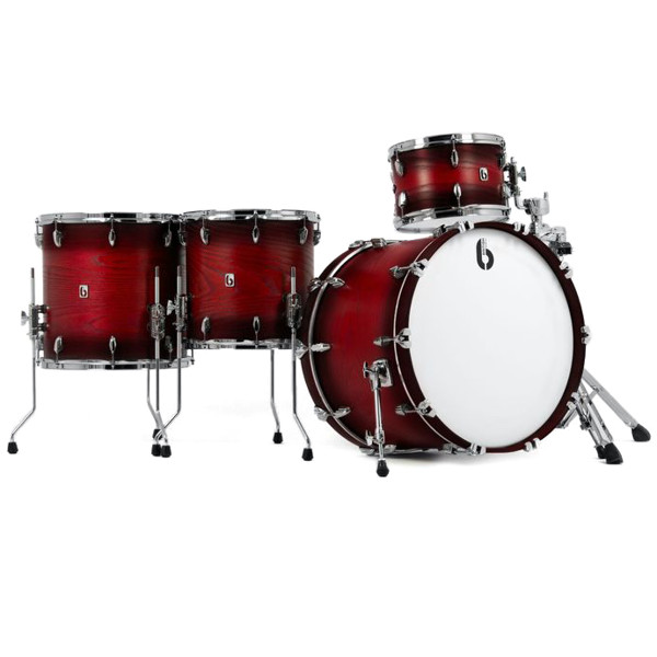 Trommesett British Drum Co. Legend Maple Satin Rock Kit 22 Shell Pack LEG-MBX-22-RK-RDL, 22, Redlands