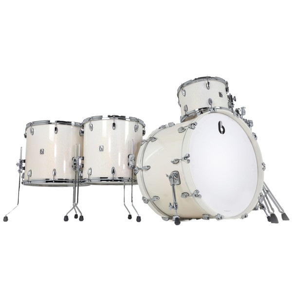 Trommesett British Drum Co. Legend Maple Ultra Rock Kit 22 Shell Pack LEG-MBX-22-RK-WH, 22, Whitehaven