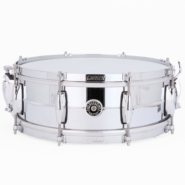Skarptromme Gretsch USA Brooklyn GB4160-LTD, 14x5, Chrome Over Brass, w/Claw Hooks & Single Flange Hoops