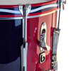 Paradetromme British Drum Co. Regimental RS1-ML, 14x12, m/Topp og Bunn Seider, Aluminum Hoops, Gloss Red/Blue